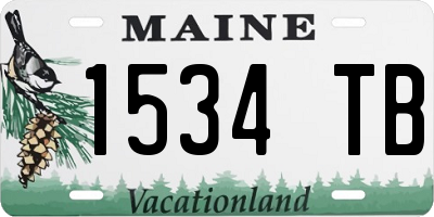 ME license plate 1534TB