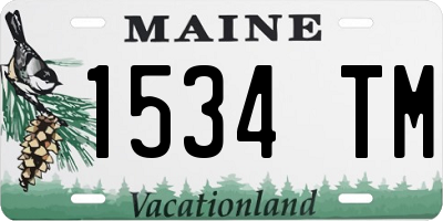 ME license plate 1534TM