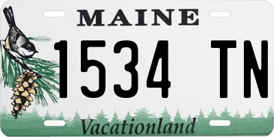 ME license plate 1534TN