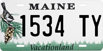 ME license plate 1534TY