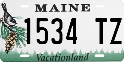 ME license plate 1534TZ