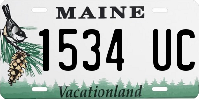 ME license plate 1534UC