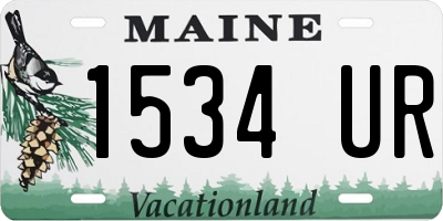 ME license plate 1534UR