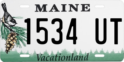 ME license plate 1534UT
