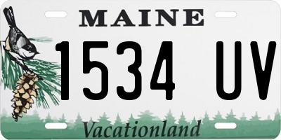 ME license plate 1534UV