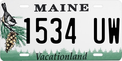 ME license plate 1534UW