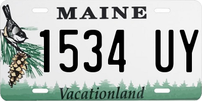 ME license plate 1534UY
