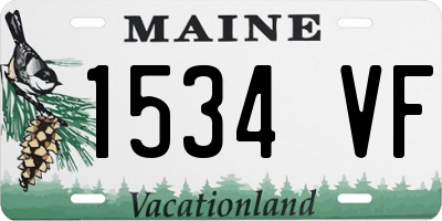 ME license plate 1534VF