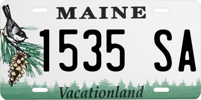 ME license plate 1535SA