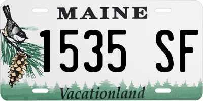 ME license plate 1535SF