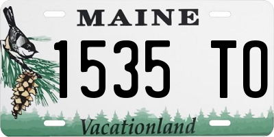 ME license plate 1535TO