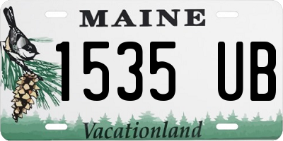 ME license plate 1535UB