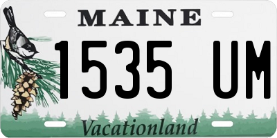 ME license plate 1535UM