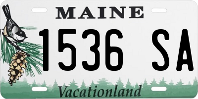 ME license plate 1536SA