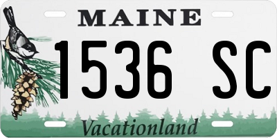 ME license plate 1536SC