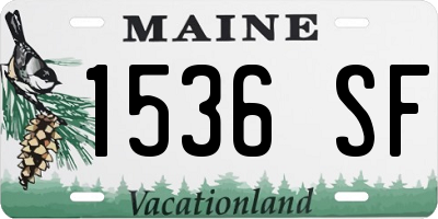 ME license plate 1536SF