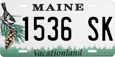 ME license plate 1536SK