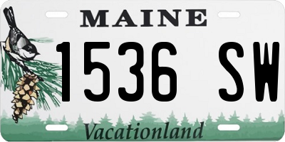 ME license plate 1536SW