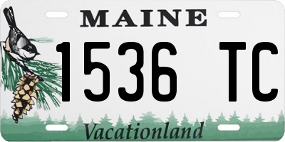ME license plate 1536TC