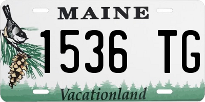 ME license plate 1536TG