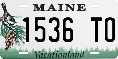 ME license plate 1536TO