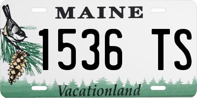 ME license plate 1536TS