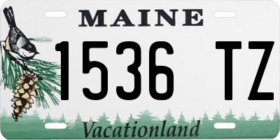 ME license plate 1536TZ