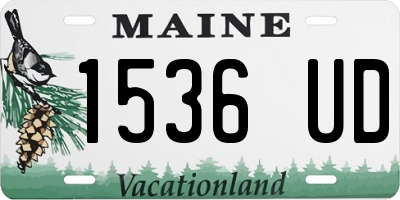 ME license plate 1536UD