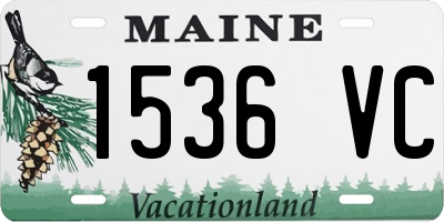 ME license plate 1536VC