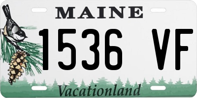 ME license plate 1536VF