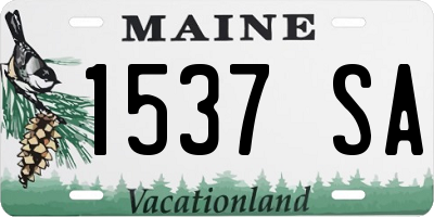 ME license plate 1537SA