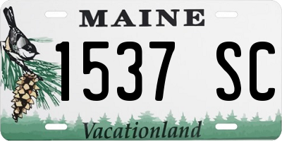ME license plate 1537SC