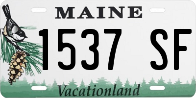 ME license plate 1537SF