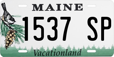 ME license plate 1537SP