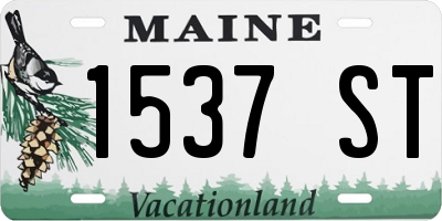 ME license plate 1537ST