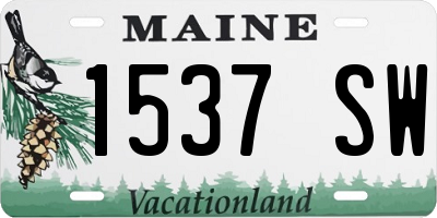 ME license plate 1537SW