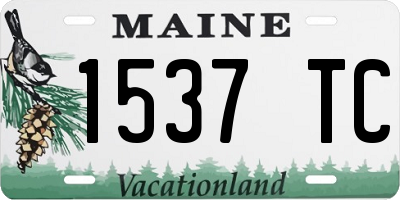 ME license plate 1537TC