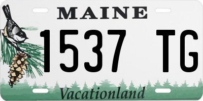 ME license plate 1537TG
