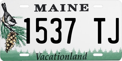 ME license plate 1537TJ