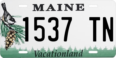 ME license plate 1537TN
