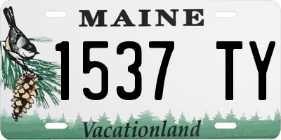 ME license plate 1537TY