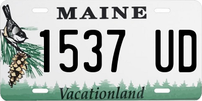 ME license plate 1537UD