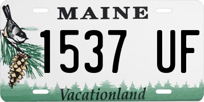 ME license plate 1537UF