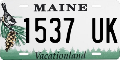 ME license plate 1537UK