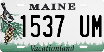 ME license plate 1537UM