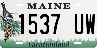 ME license plate 1537UW