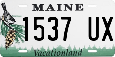 ME license plate 1537UX