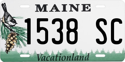 ME license plate 1538SC
