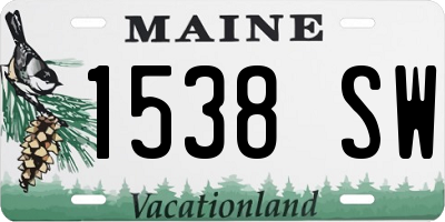 ME license plate 1538SW