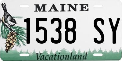 ME license plate 1538SY